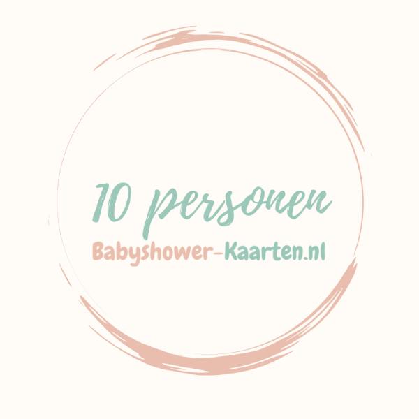 Babyshower invulkaarten 10 personen